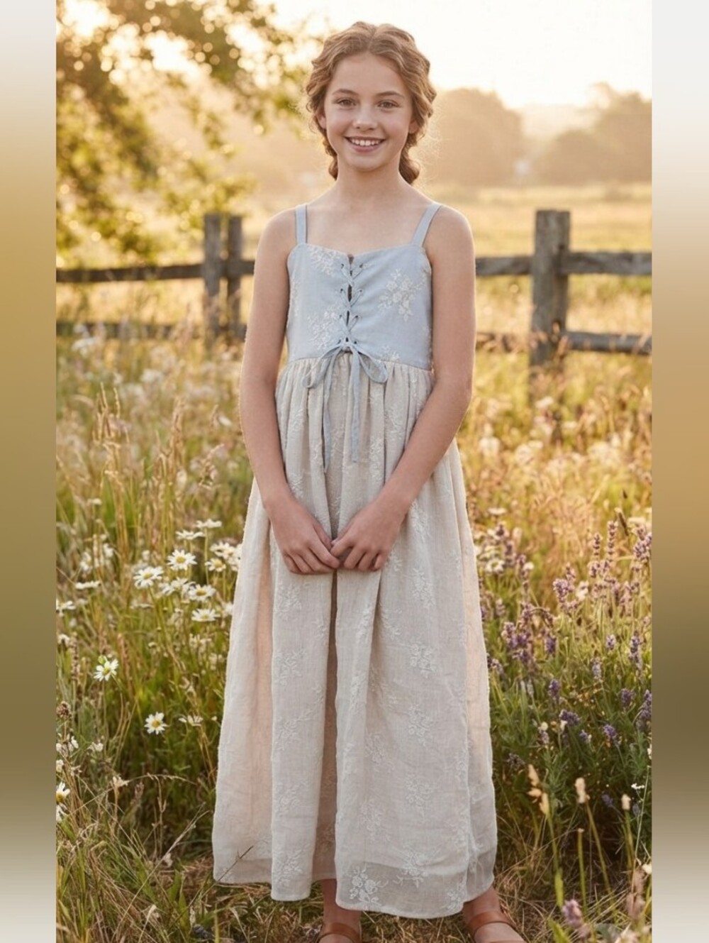 Girls‎ Vignette Lace Overlay Dress Size 7-SALE!